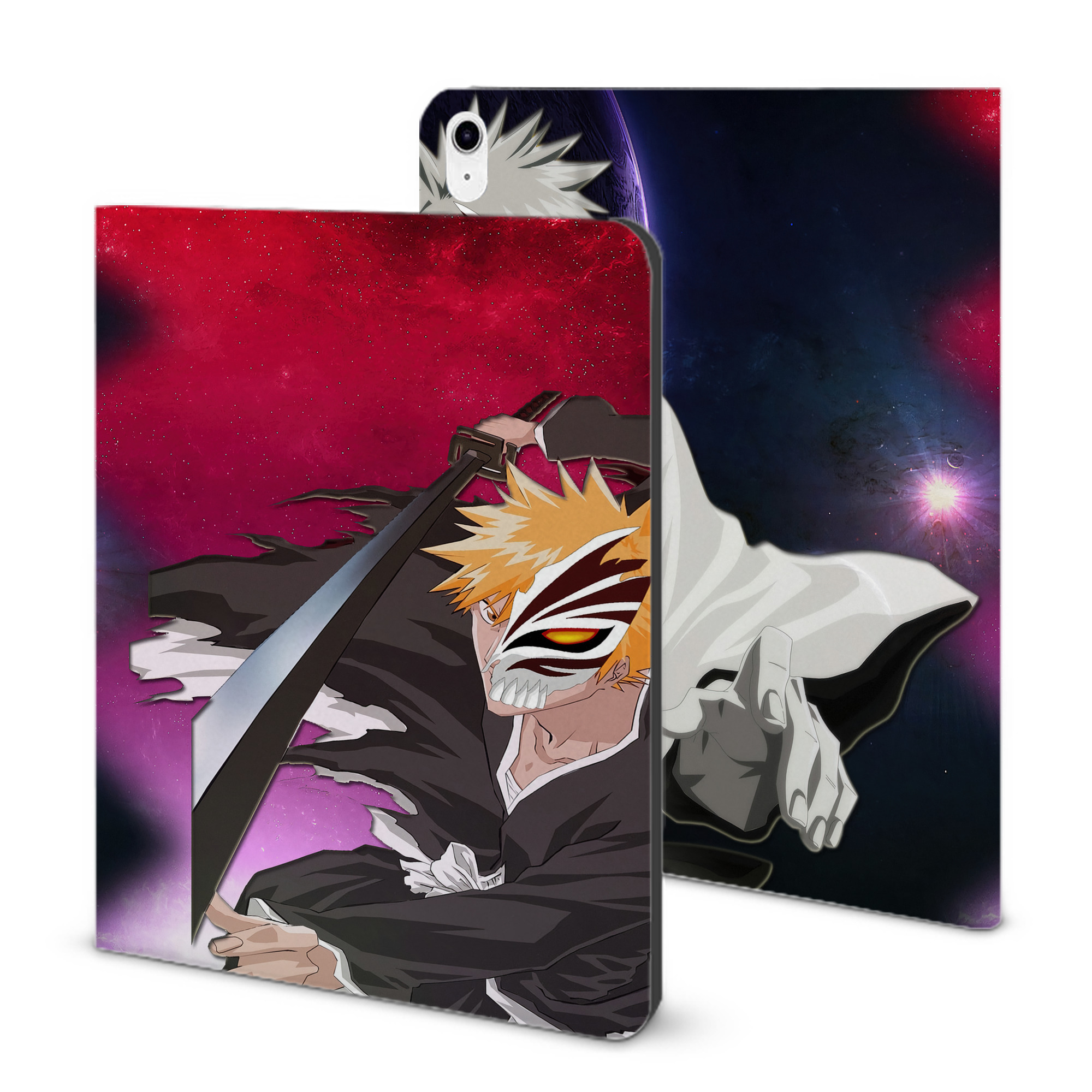 （画像用） ブリーチ BLEACH IPad ケース ブック型 PUレザー TPU 耐衝撃 軽量 薄型 ペン収納なし 全面保護 IPad 各モデル対応